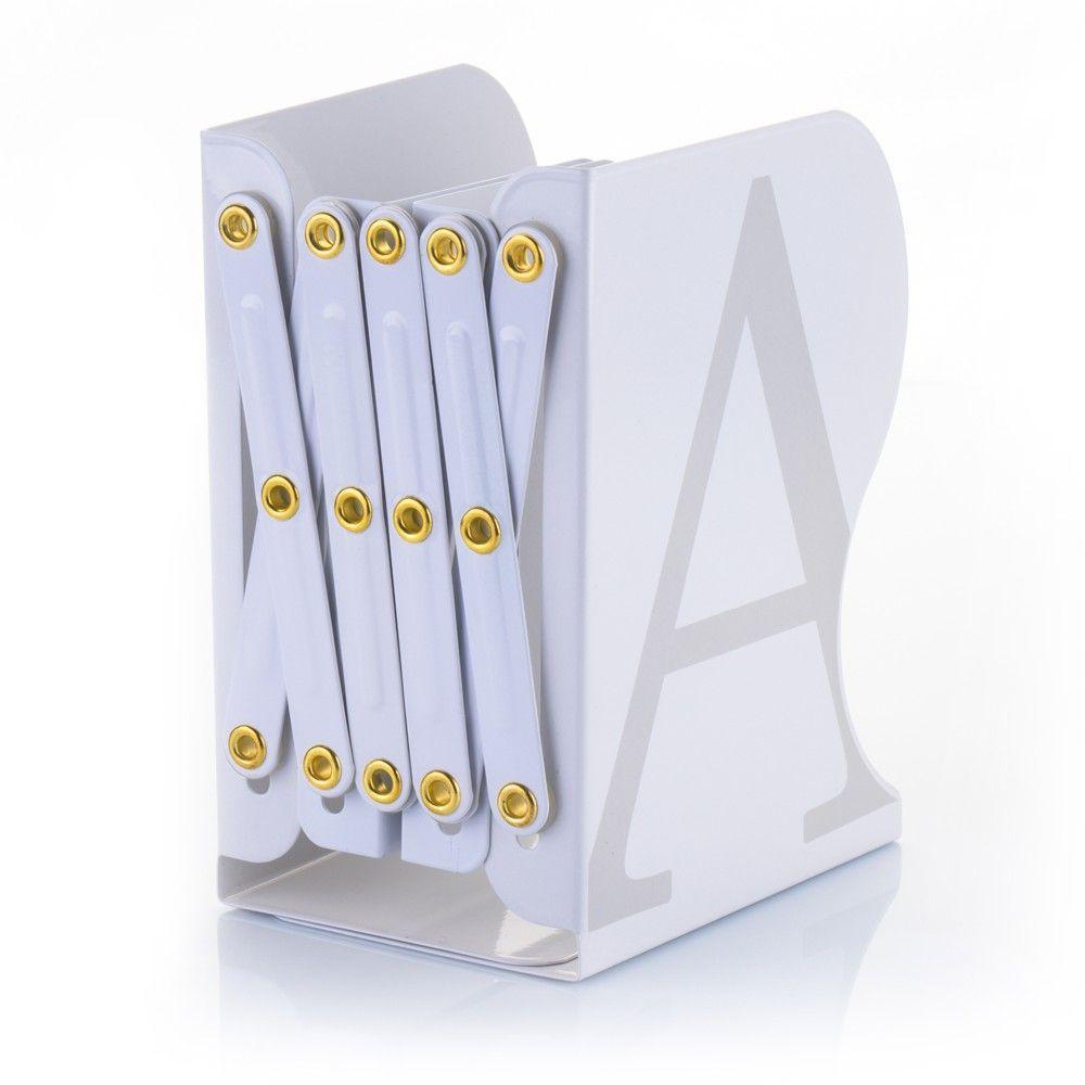 MyLibrary Flexibles A-Z Metall-Buchregal (weiß)