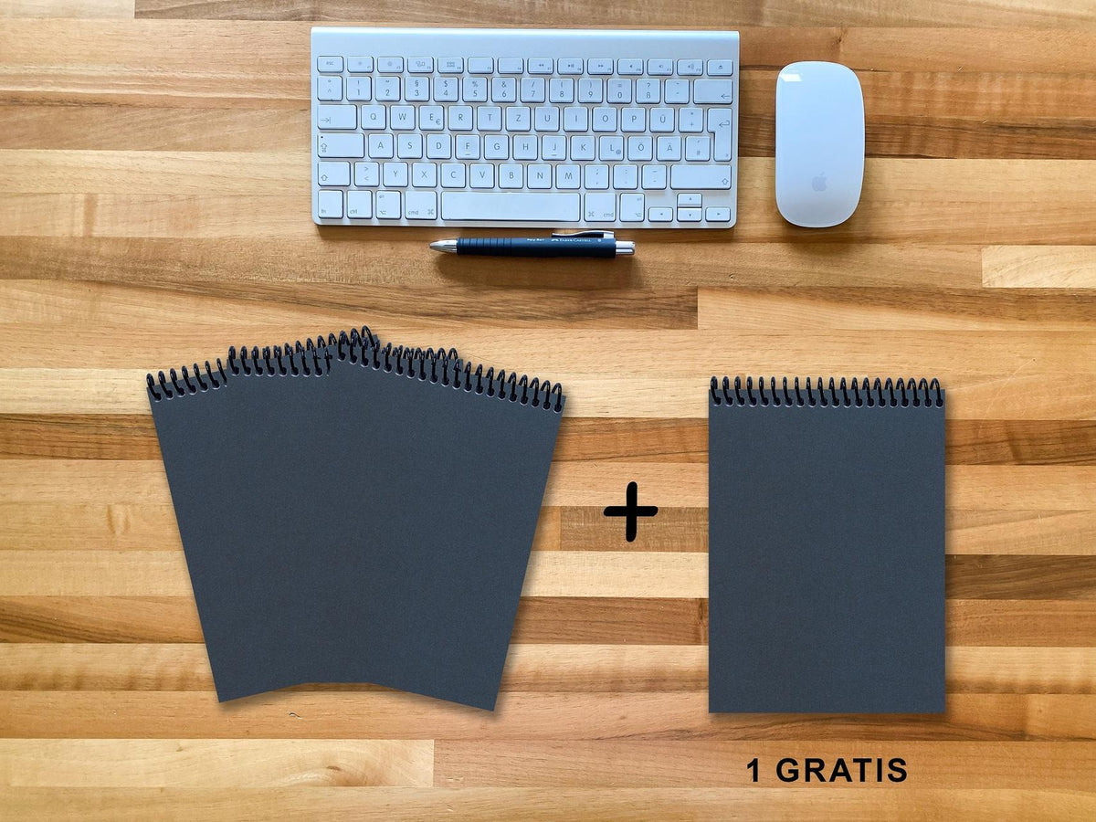 A 5 Notizblock - Set, 3+1 gratis, Luxury 80 Seiten BLAU NEW LAPISLAZULI GLITTER-OPTIK, to do