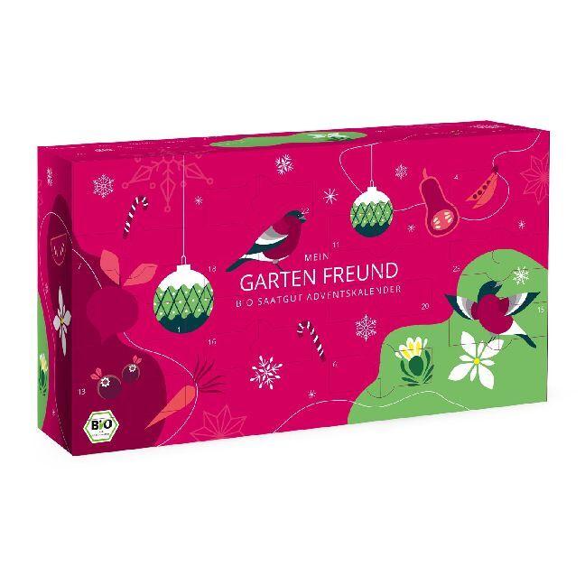 BIO Saatgut Adventskalender \"Garten\" - 24 verschiedene Gemüse und Kräuter Samen