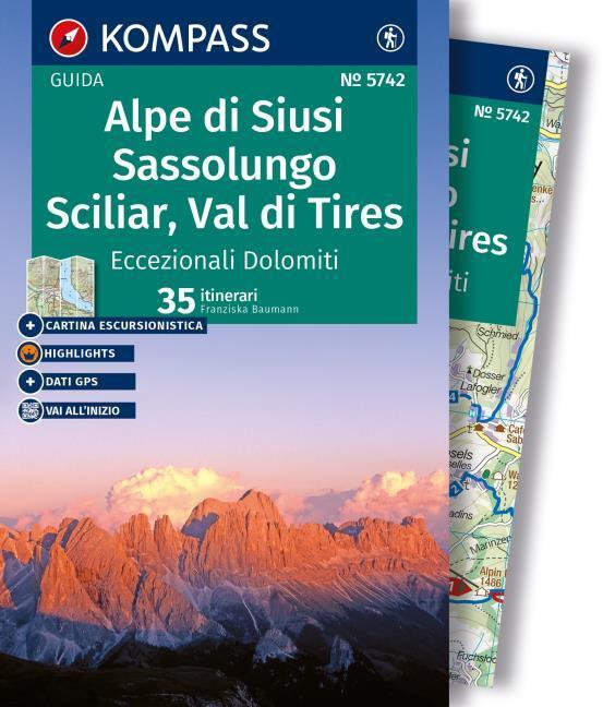 KOMPASS guida escursionistica Alpe di Siusi, Sassolungo, Sciliar, Val di Tires, 35 itinerari