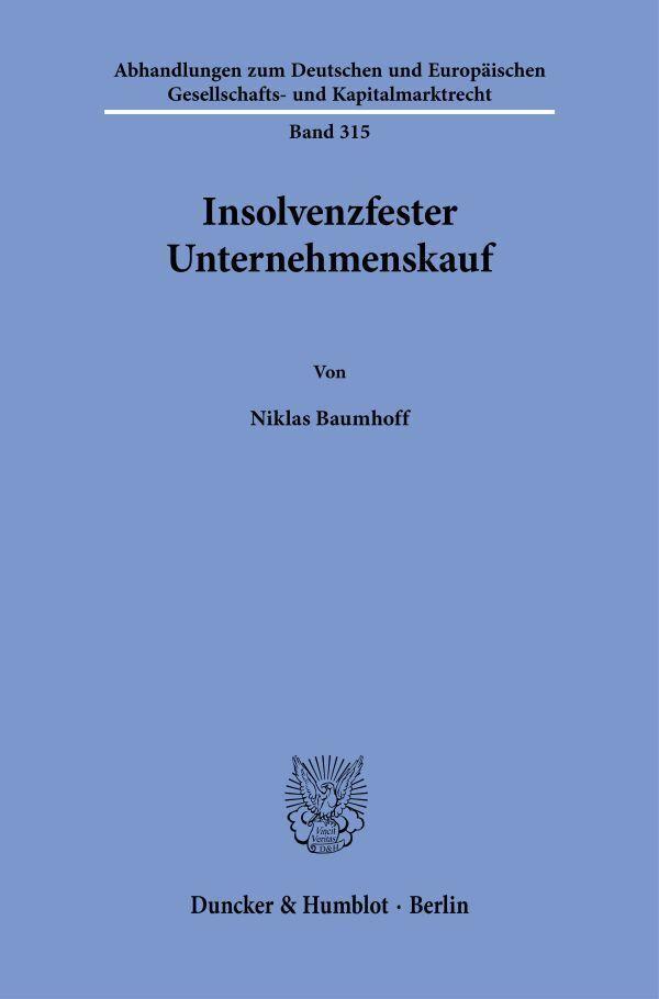 Insolvenzfester Unternehmenskauf