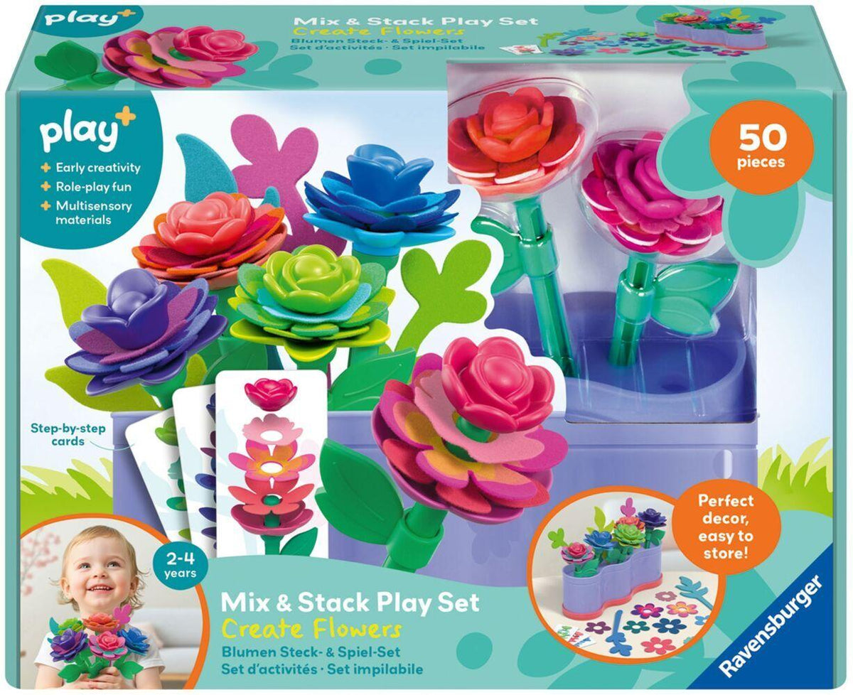 Play+ Blumen Steck- und Spiel-Set: Meine kreative Blütenwelt