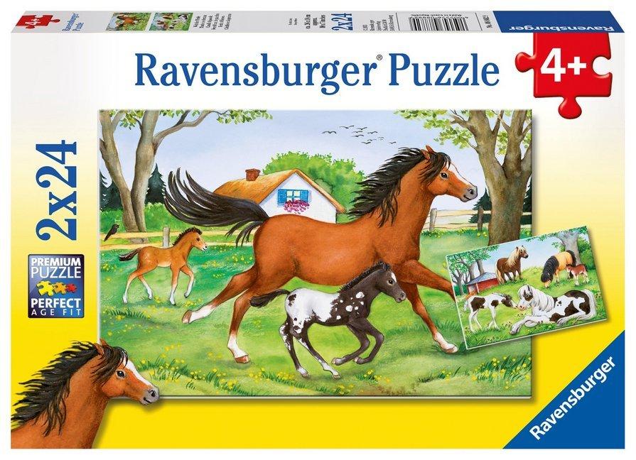 Kinderpuzzle 2x24 Teile - Welt der Pferde
