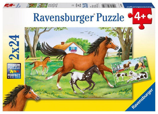 Kinderpuzzle 2x24 Teile - Welt der Pferde