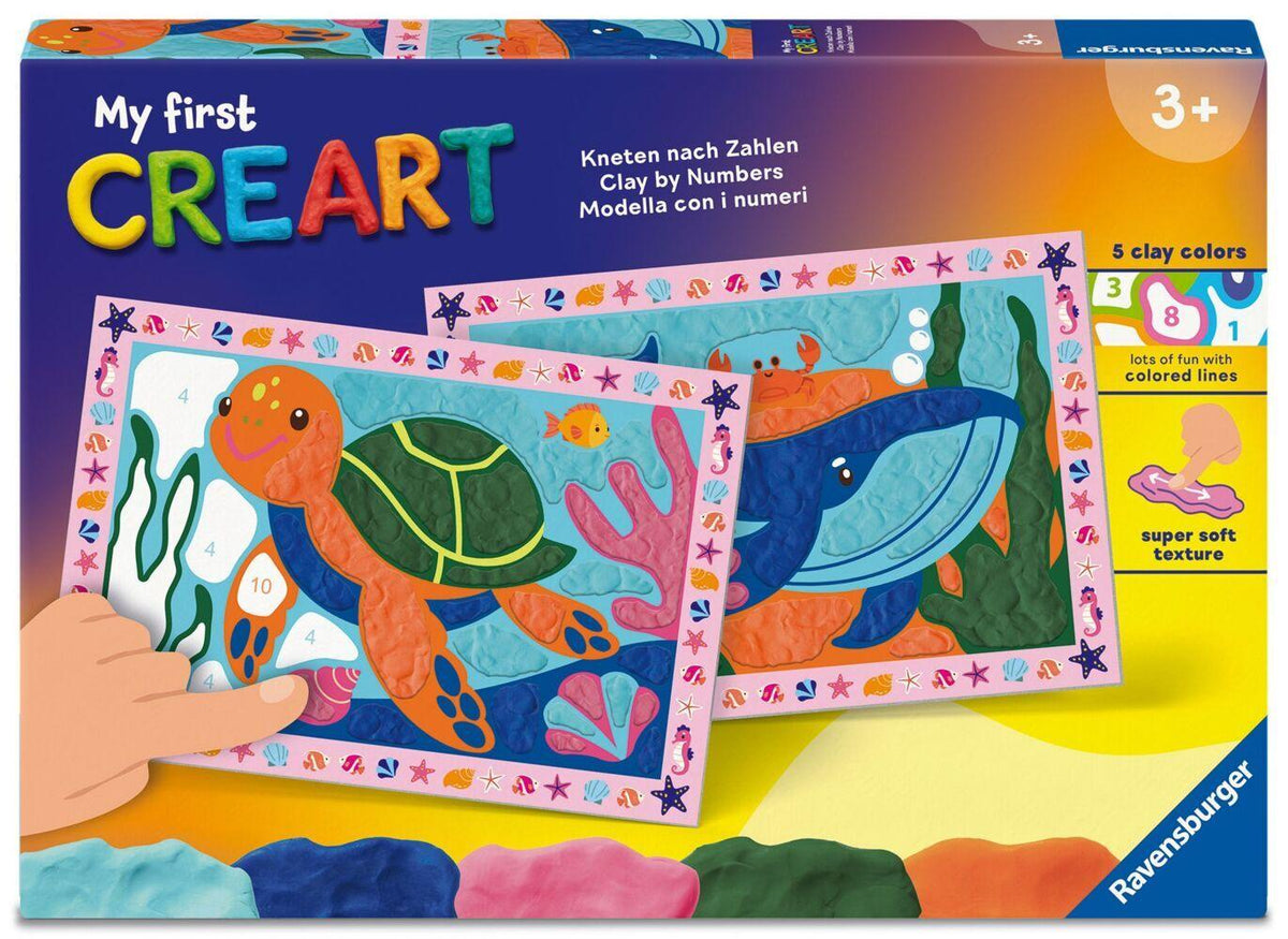 My First CreArt - Kneten nach Zahlen: Wal und Schildkröte