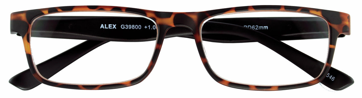 Lesebrille ALEX, havanna, +3.50 dpt