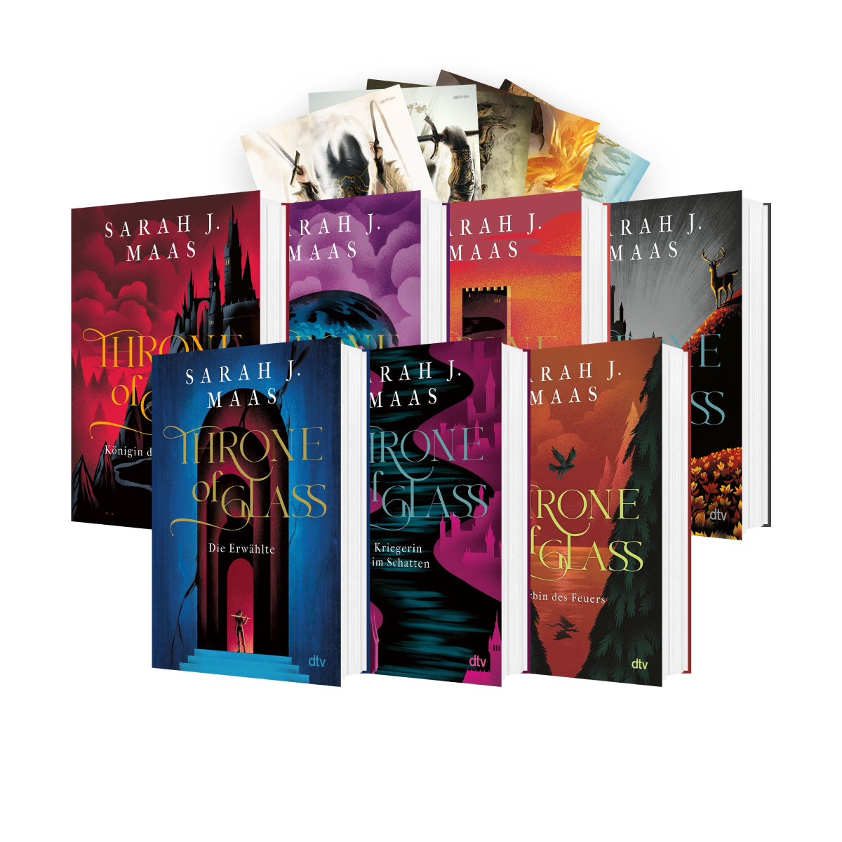Die Throne of Glass Reihe Band 1-7 in der Neuausgabe + 1 exklusives Postkartenset – 1 [who:121]