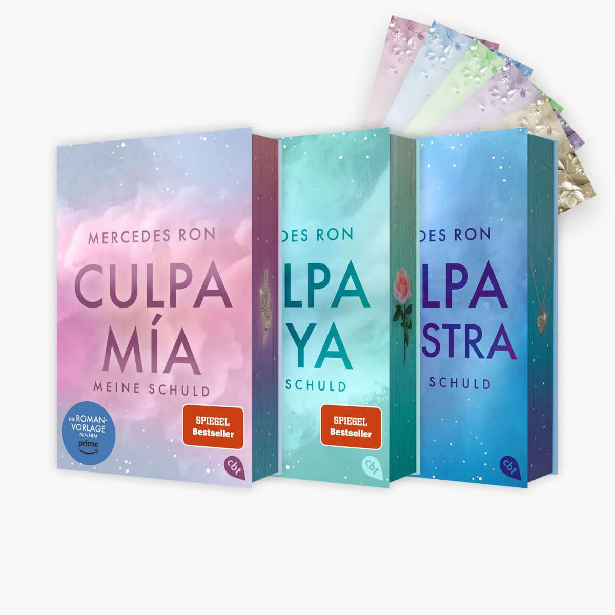 Die Culpa-Mía-Reihe von Mercedes Ron – limitierte Farbschnitt-Edition Band 1–3 bei Buchserien.de mit exklusivem Postkartenset