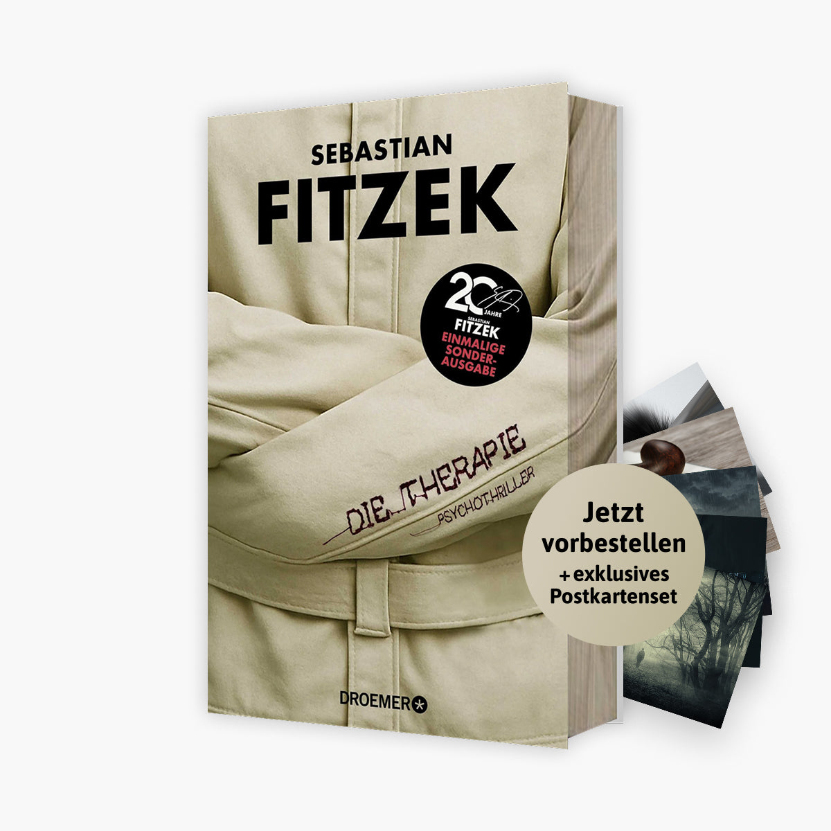 Das Buch die Therapie von Sebastian Fitzek als Sonderedition im Farbschnitt mit exklusivem Postkartenset bei Buchserien.de