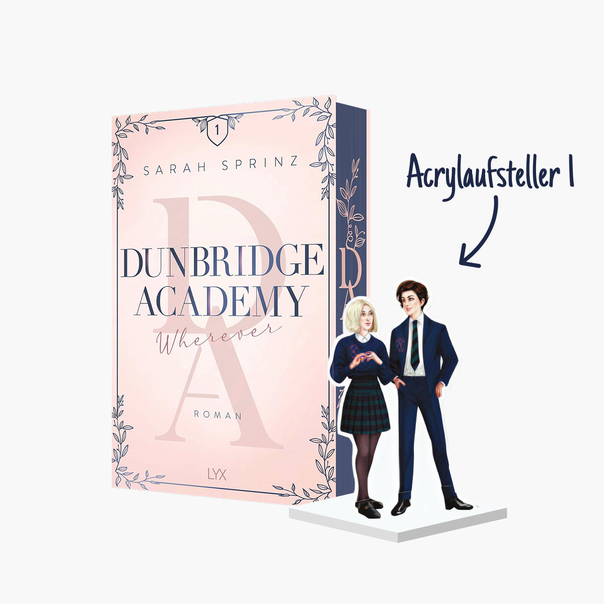 Acrylaussteller 1 Anywhere zur Dunbridge Academy 2.0-Reihe von Sarah Sprinz – Charakterfiguren als Acrylfigur bei Buchserien.de