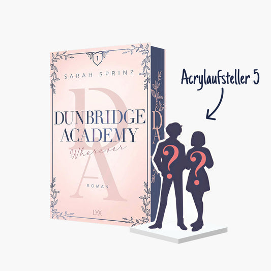 Acrylaussteller 5 Wherever zur Dunbridge Academy 2.0-Reihe von Sarah Sprinz – Mystery-Acrylfigur mit unbekannten Charakteren bei Buchserien.de