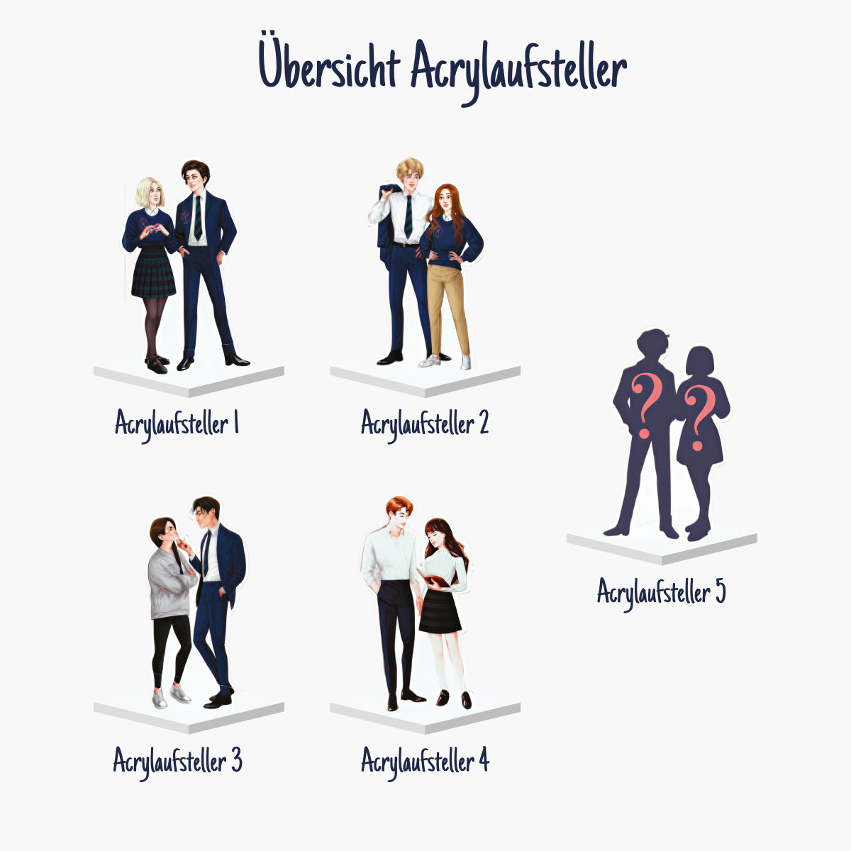 Band 1 Wherever der Dunbridge Academy 2.0-Reihe von Sarah Sprinz – Übersicht aller fünf Acrylaussteller-Varianten bei Buchserien.de