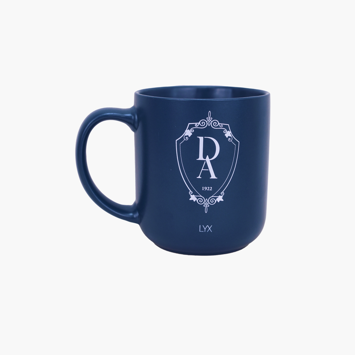 Tasse zur Dunbridge Academy-Reihe mit Logo-Motiv in Blau bei Buchserien.de