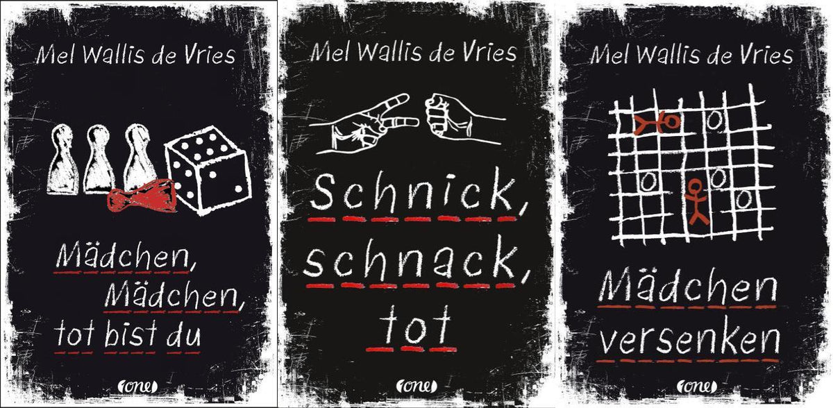 Mel Wallis de Vries - 3 Bände im Set (Mädchen, Mädchen, tot bist du / Schnick, schnack, tot / Mädchen versenken) + 1 exklusives Postkartenset