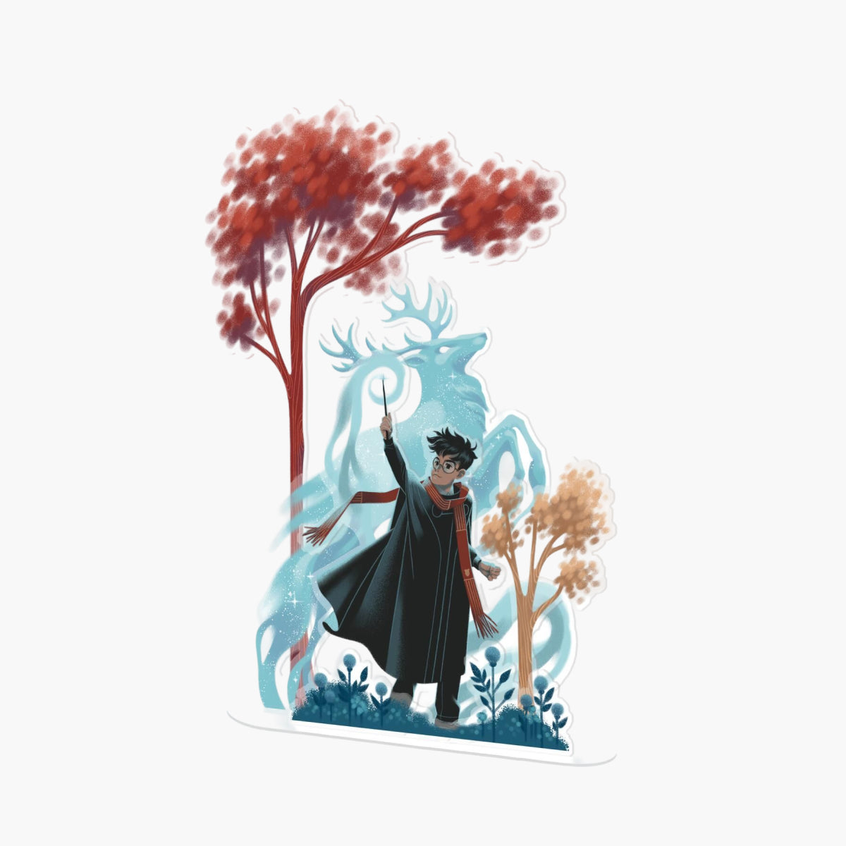Harry Potter Schuber Neuausgabe Band 1–7 mit Acryl-Aufsteller Harry Potter und Patronus
