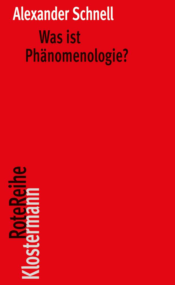 Buchcover: Was ist Phänomenologie?