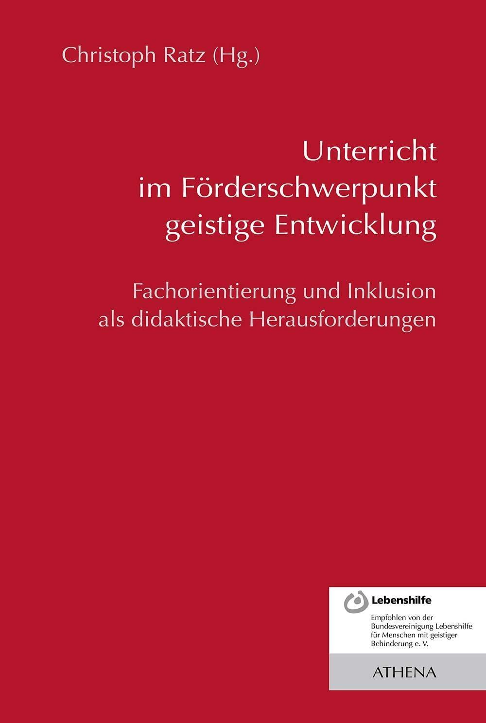 Buchcover: Unterricht im Förderschwerpunkt geistige Entwicklung