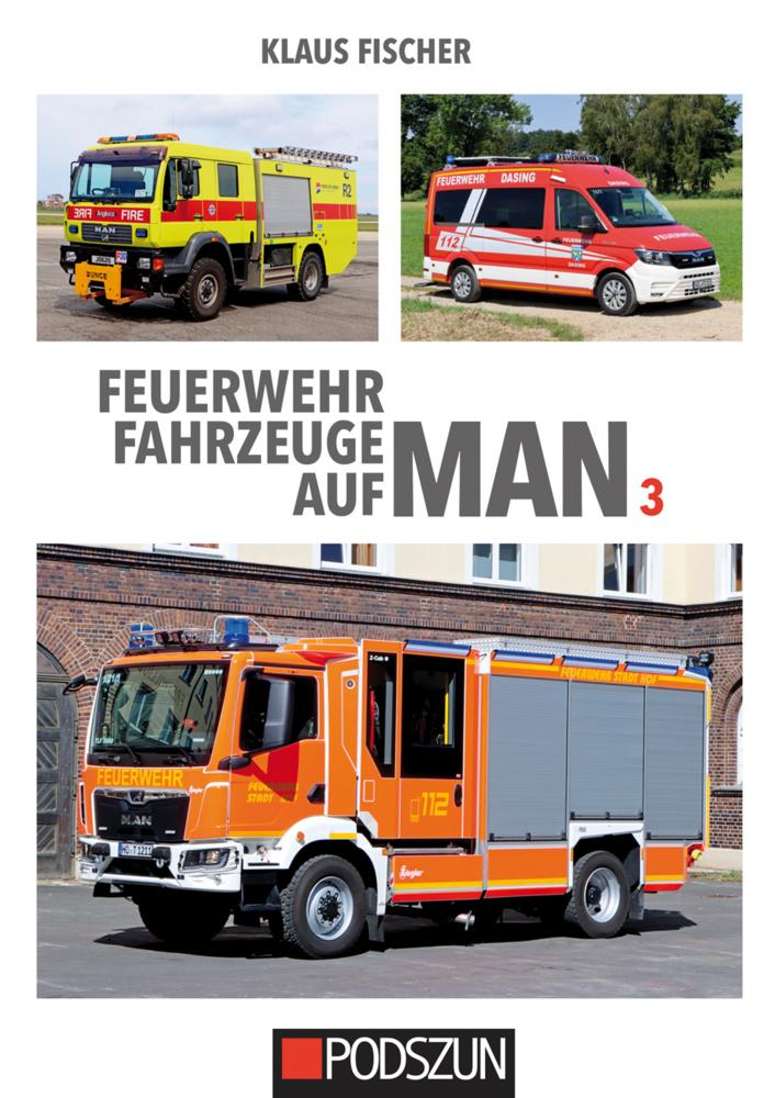 Buchcover: Feuerwehrfahrzeuge auf MAN 3