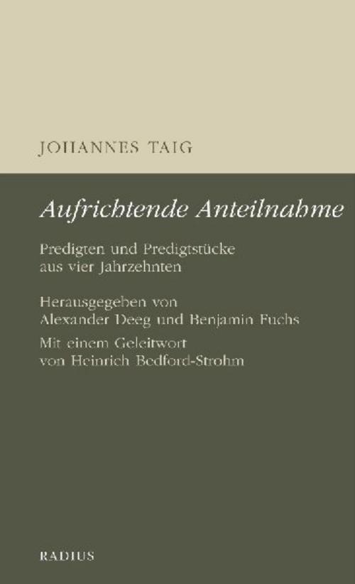 Johannes Taig: Aufrichtende Anteilnahme