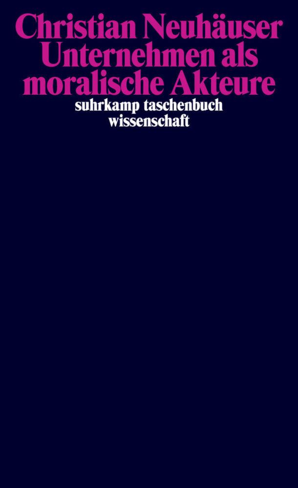 Buchcover: Unternehmen als moralische Akteure