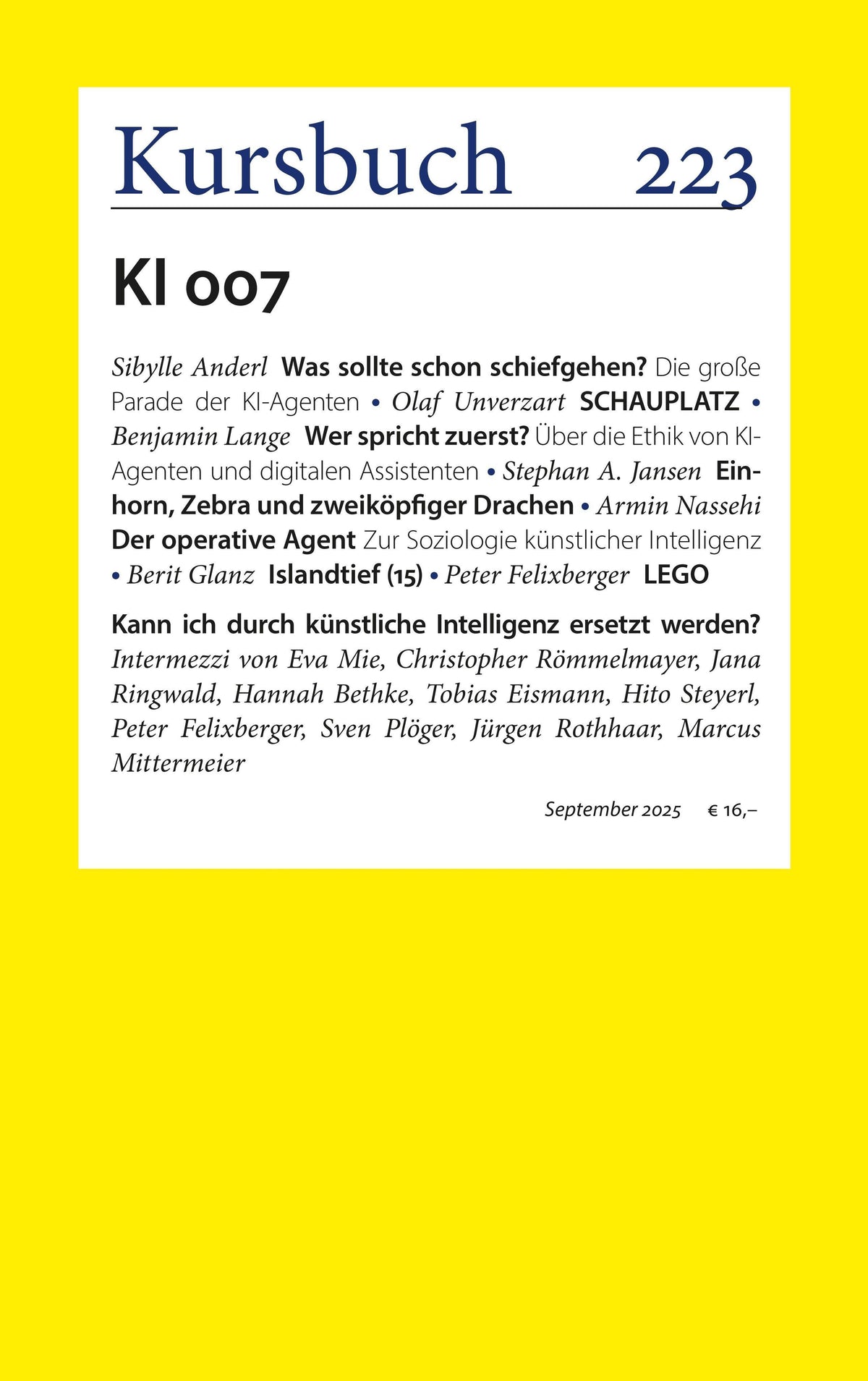 Buchcover: Kursbuch 223