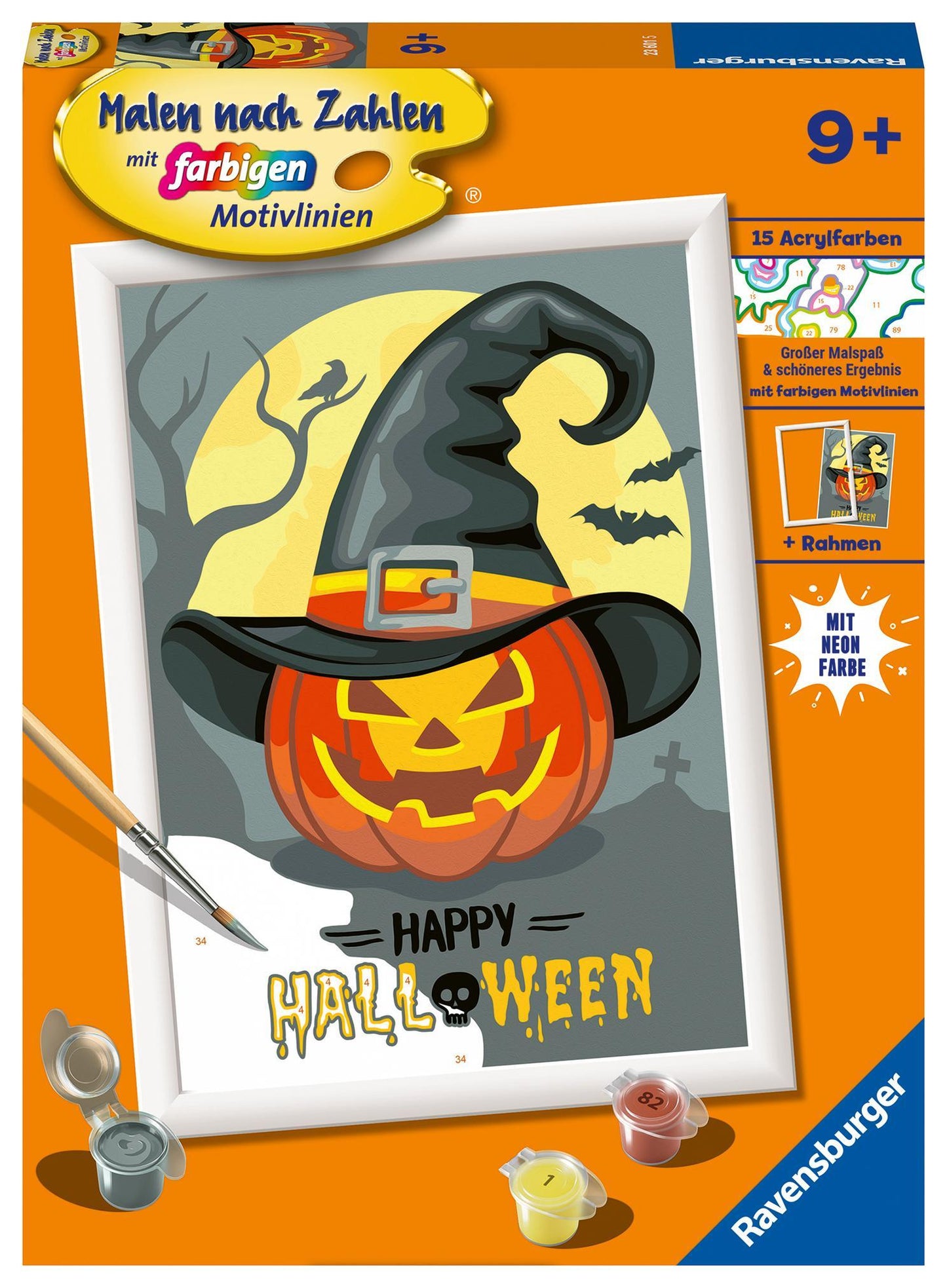 CreArt, Malen nach Zahlen Kinder - Happy Halloween