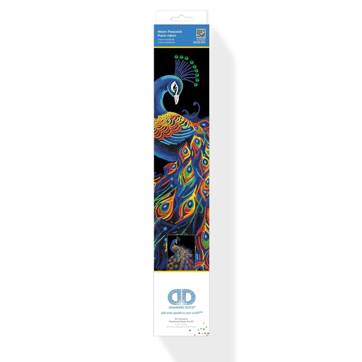 Diamond Painting Neon Pfau