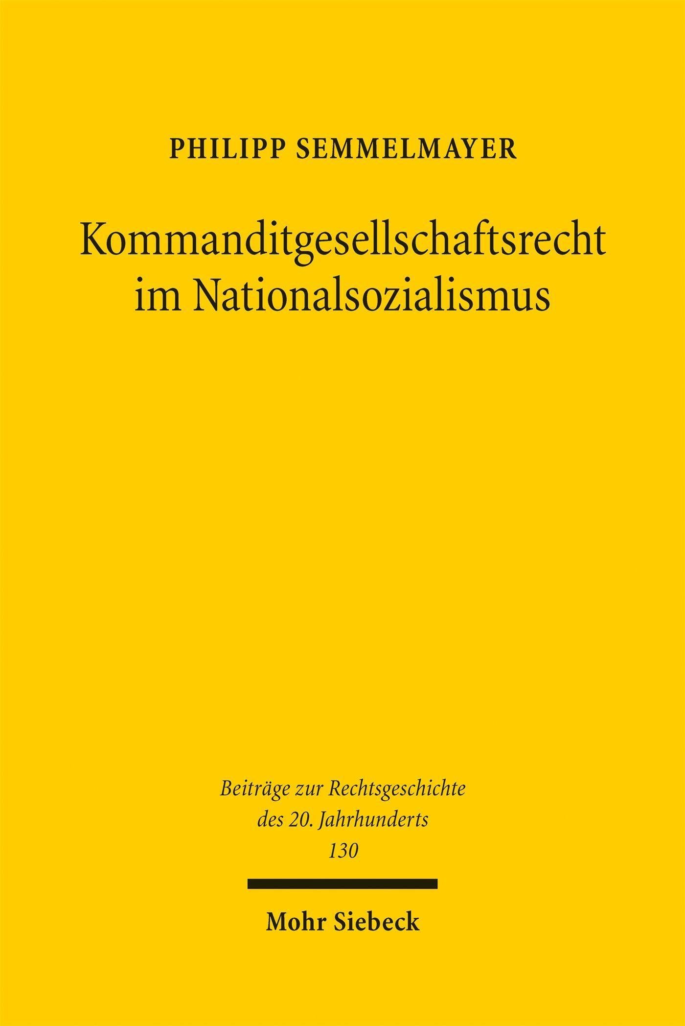 Kommanditgesellschaftsrecht im Nationalsozialismus