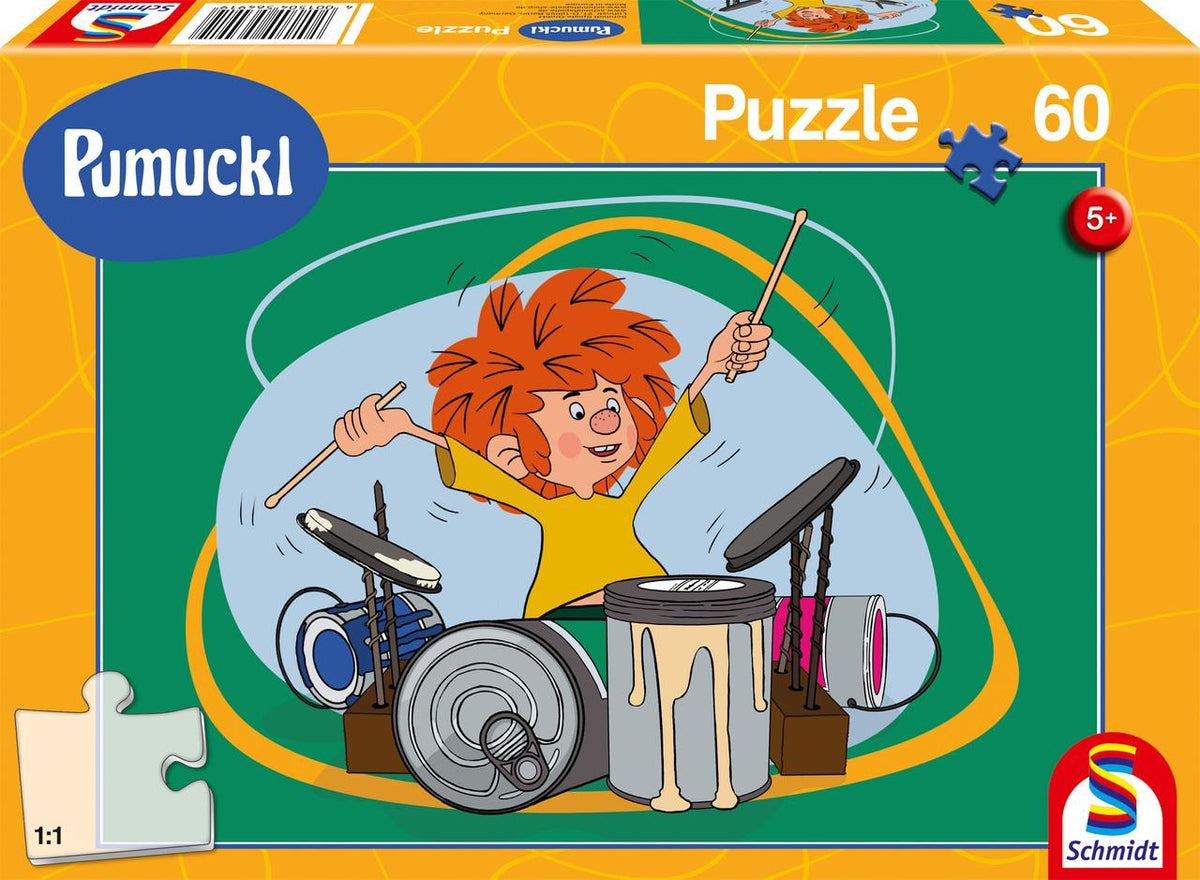 Buchcover: Pumuckl spielt Schlagzeug, 60 Teile