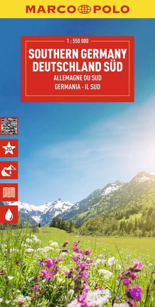 MARCO POLO Reisekarte Deutschland Süd 1:550.000
