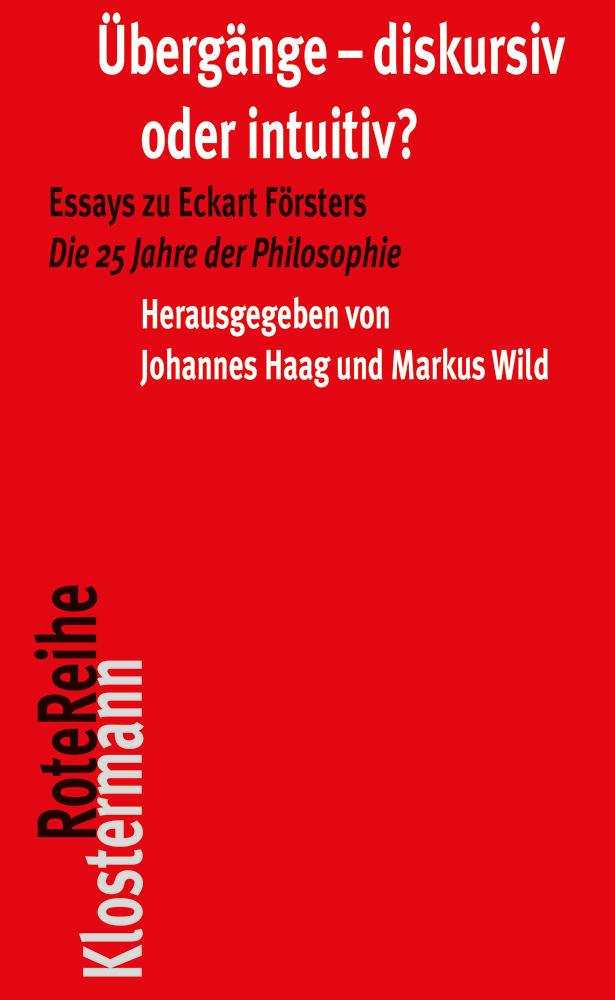 Buchcover: Übergänge - diskursiv oder intuitiv?