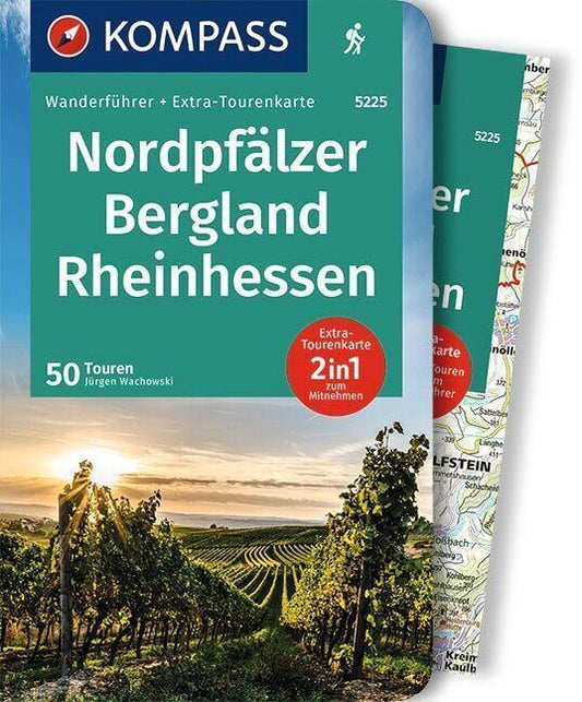 KOMPASS Wanderführer Nordpfälzer Bergland, Rheinhessen, 50 Touren