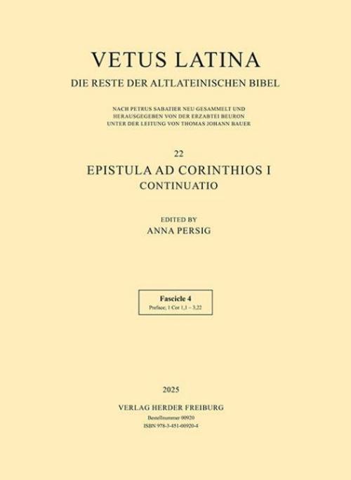 Vetus Latina - Epistula ad Corinthios I