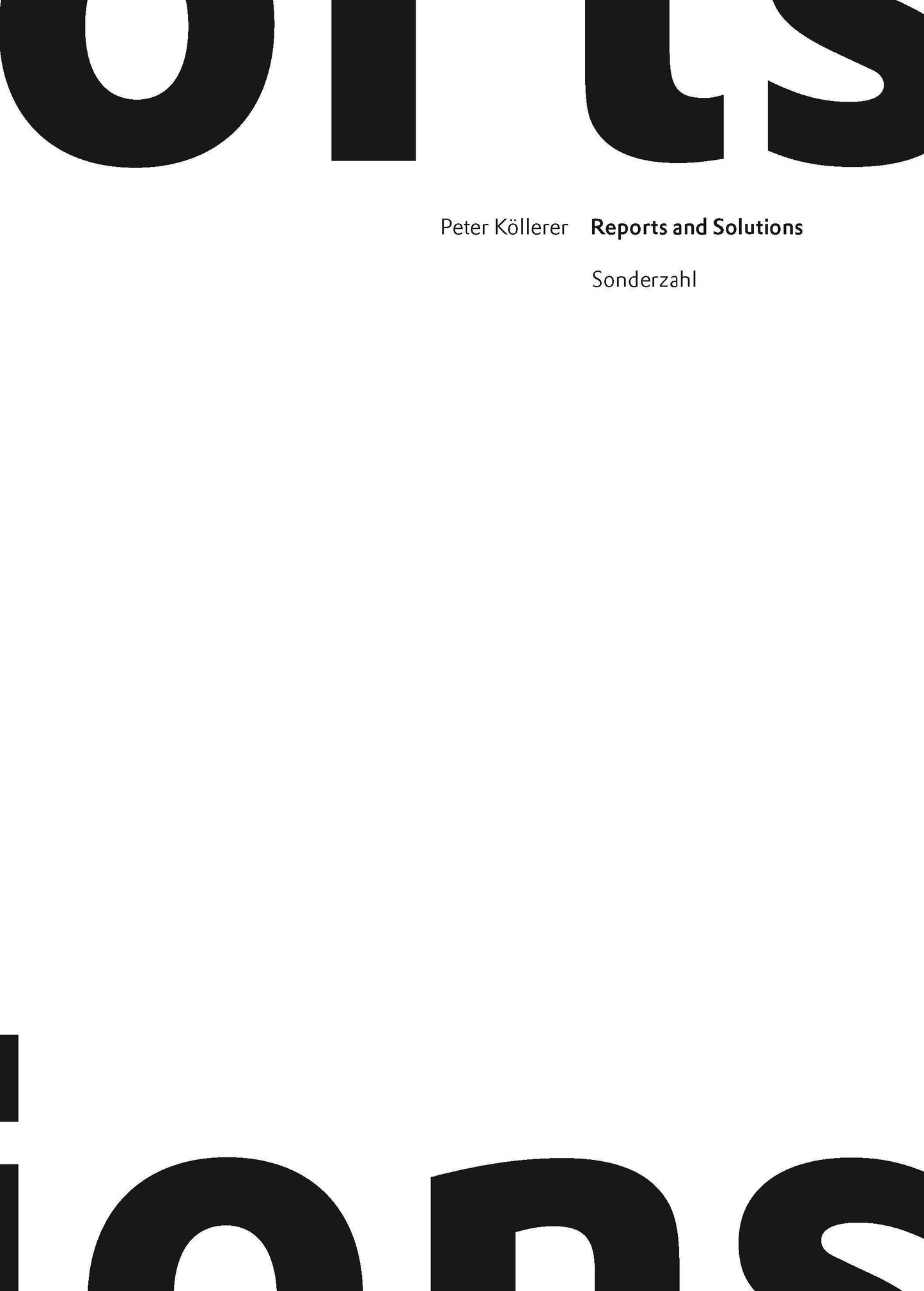 Reports and Solutions