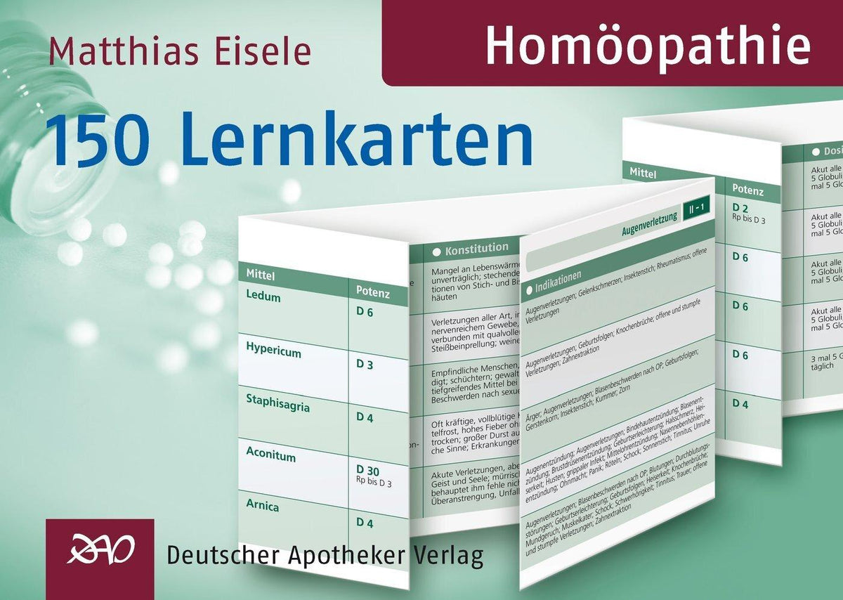 Buchcover: Homöopathie-Lernkarten
