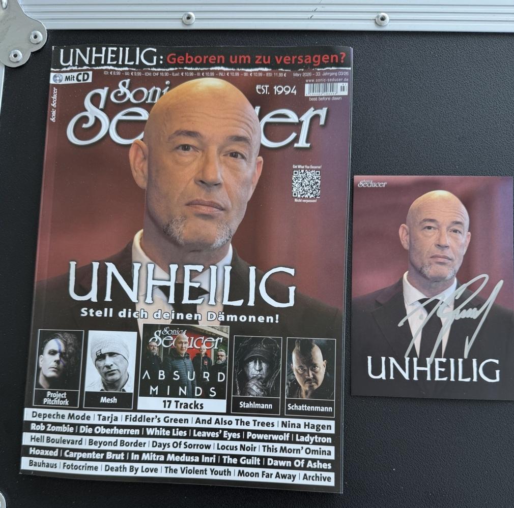 Unheilig signierte Fotokarte + Sonic Seducer 03/2026 Liebe Glaube Monster