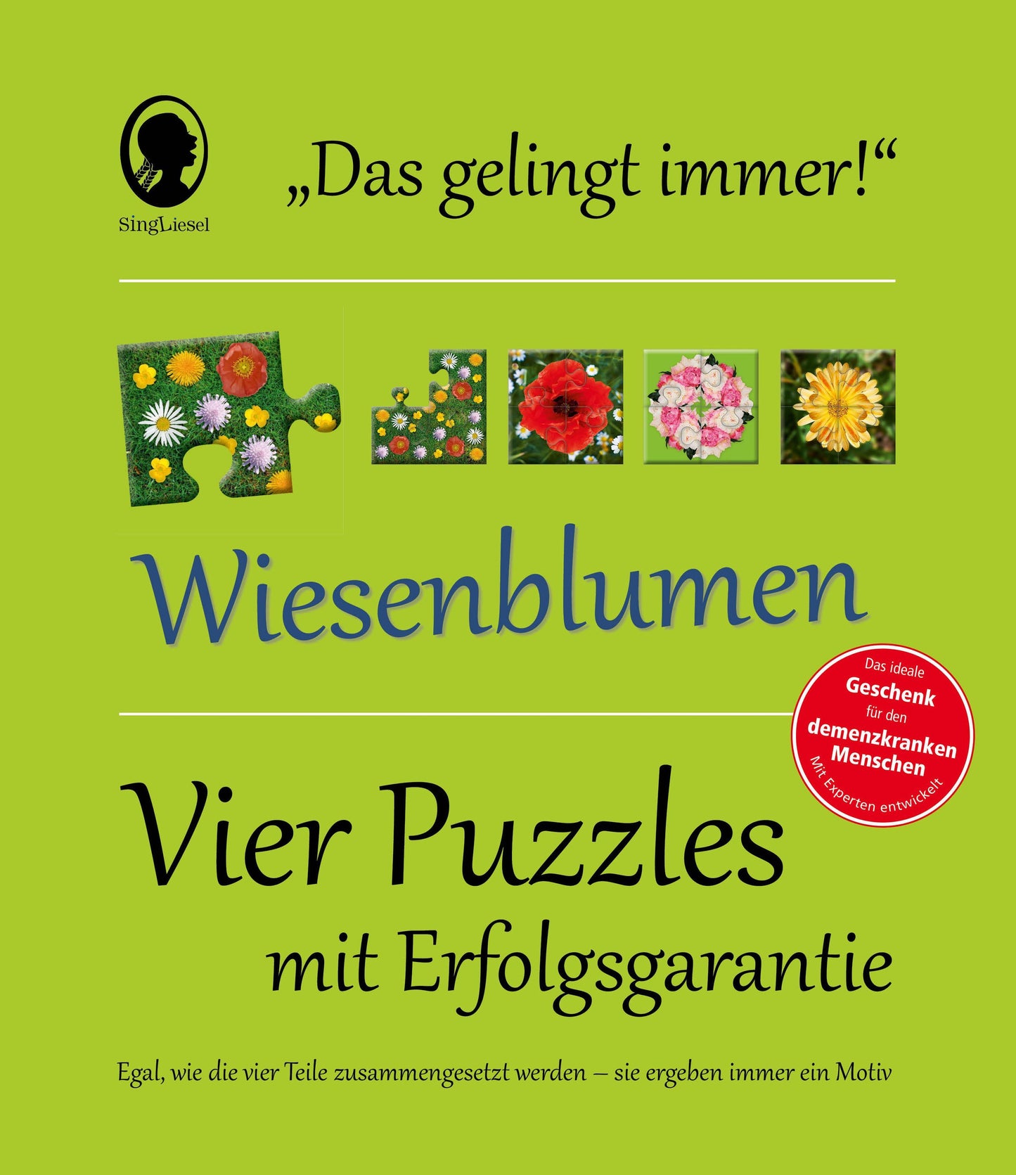 Das 'Gelingt-immer'-Puzzle Wiesenblumen. Das Puzzle-Spiel für Senioren mit Demenz