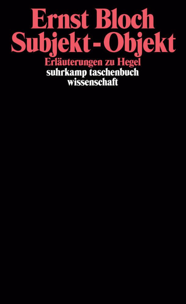 Buchcover: Subjekt, Objekt. Erläuterungen zu Hegel.