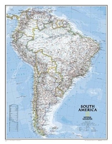 National Geographic South America Wall Map - Classic (23.5 X 30.25 In)