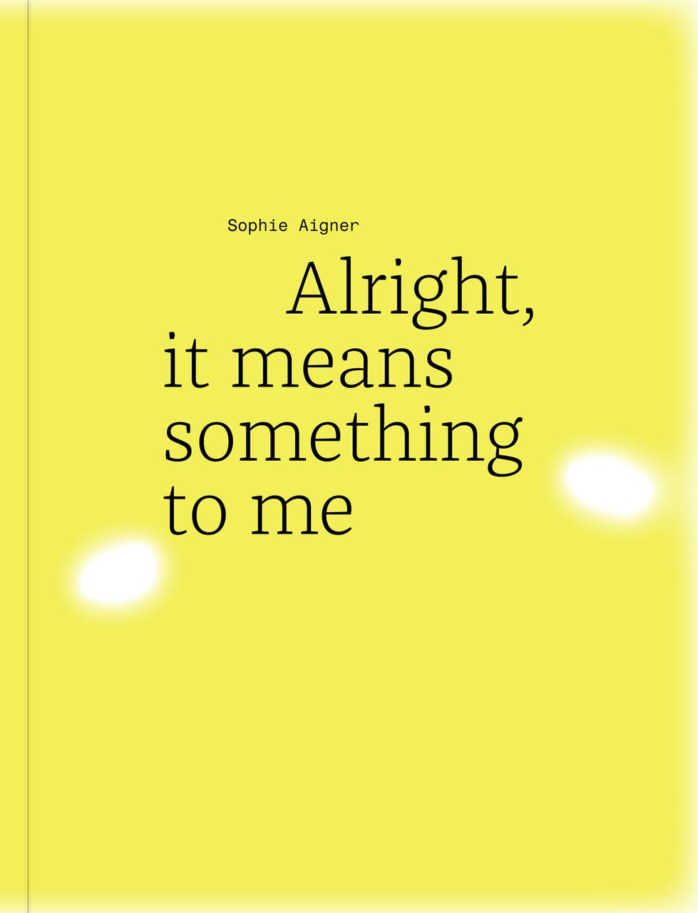 Buchcover: Sophie Aigner