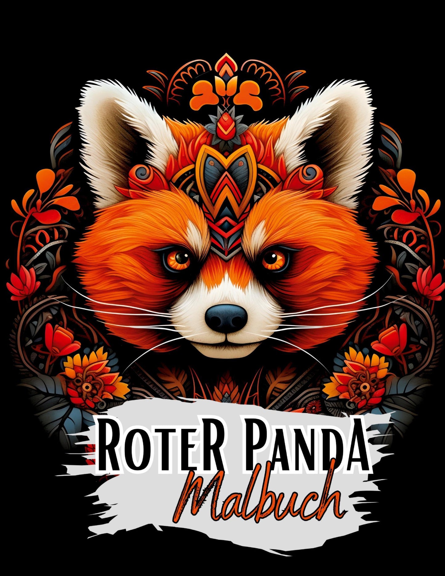 Schwarzes \"Roter Panda Malbuch\".