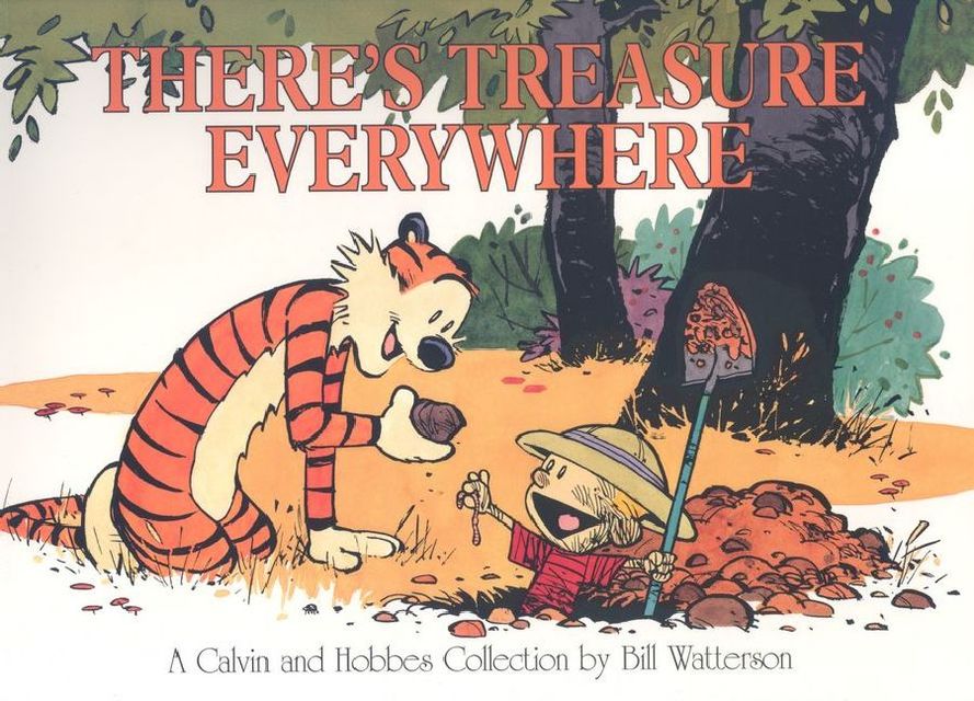 Calvin and Hobbes. There's Treasure Everywhere