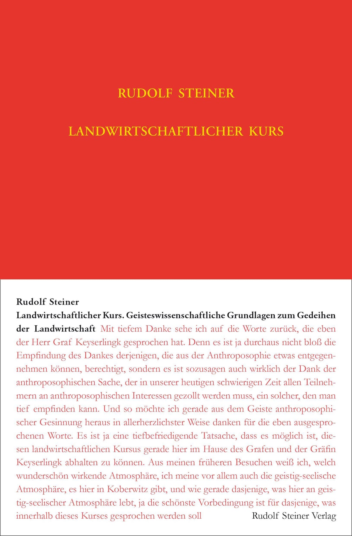 Buchcover: Landwirtschaftlicher Kurs