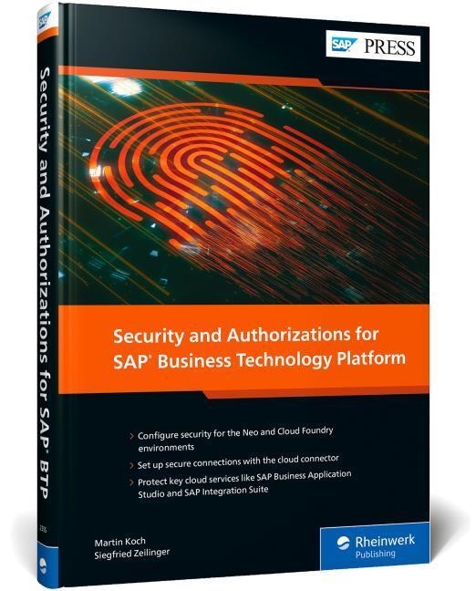 Buchcover: Security and Authorizations for SAP Business Technology Platform