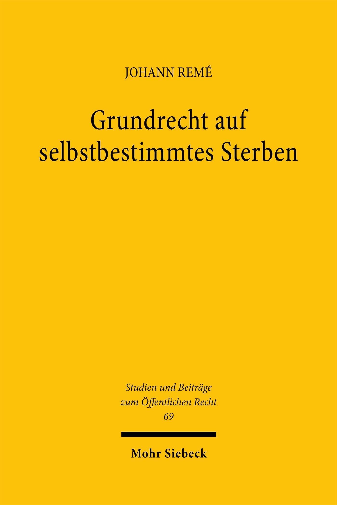 Grundrecht auf selbstbestimmtes Sterben