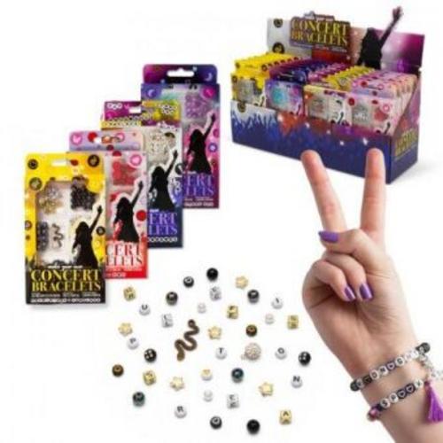 Display Concert Bracelets, DIY-Set, 24 Stück/14-fach sortiert, Charms & Anhänger im Set
