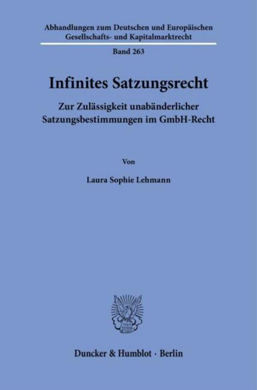 Infinites Satzungsrecht