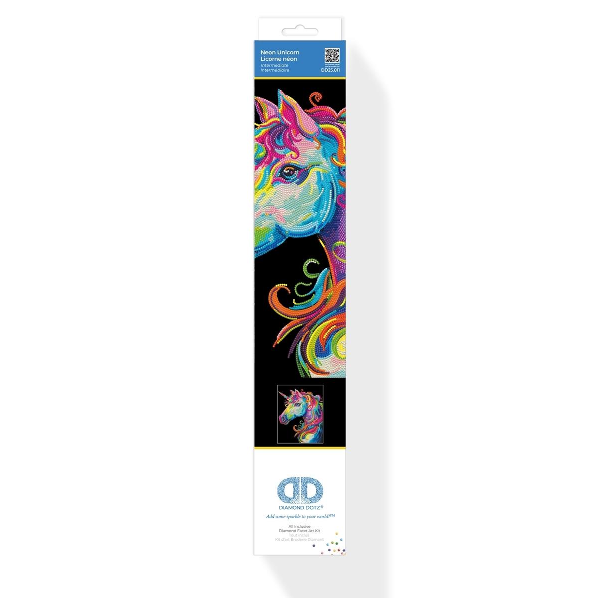 Buchcover: Diamond Painting Neon Einhorn