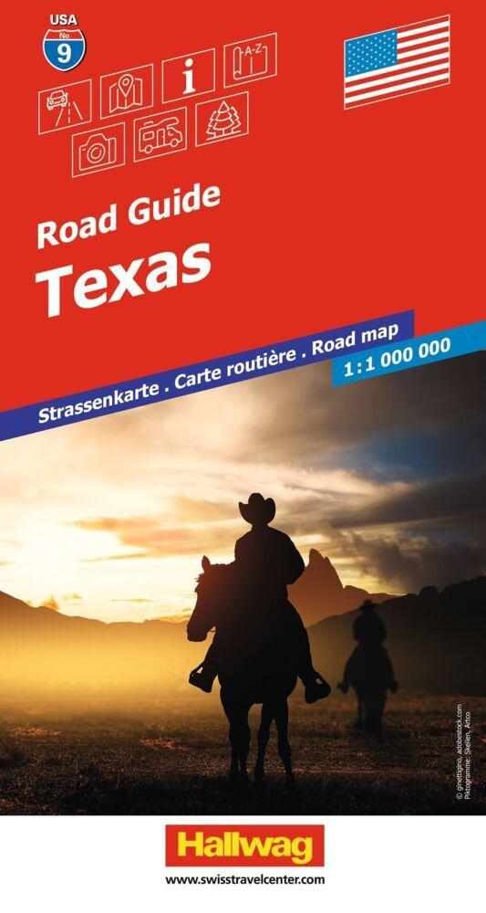 Hallwag Strassenkarte USA, Texas 1:1 Mio.