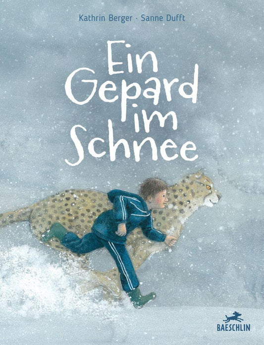 Ein Gepard im Schnee
